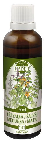 Ľubovník - šalvia - mäta - medovka 50ml, T41...