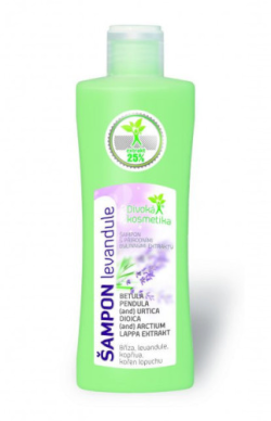 Šampón - levanduľa 200ml. Divoká kosmetika