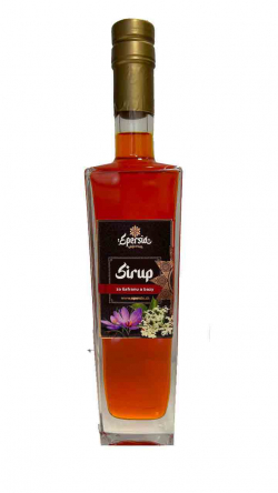 Šafranový sirup s bazou 350 ml