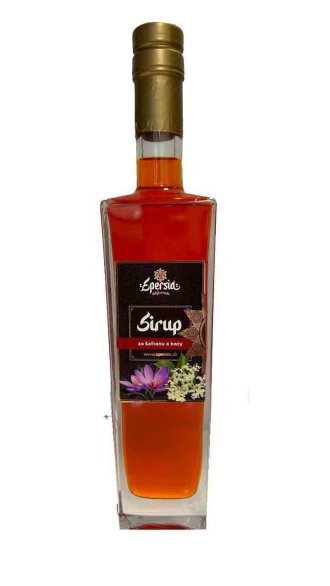 Šafranový sirup s bazou 350 ml