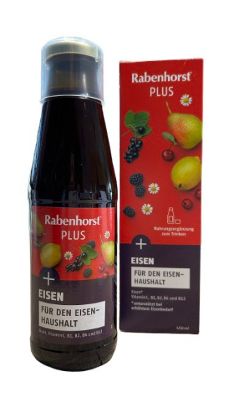 Eisenblut ovocná šťava plus železo Rabenhorst 450 ml
